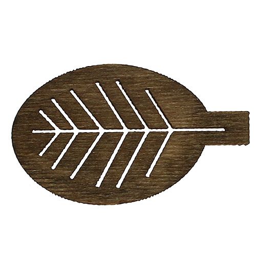 Floristik24 Holzblätter sort. 4cm Natur 72St