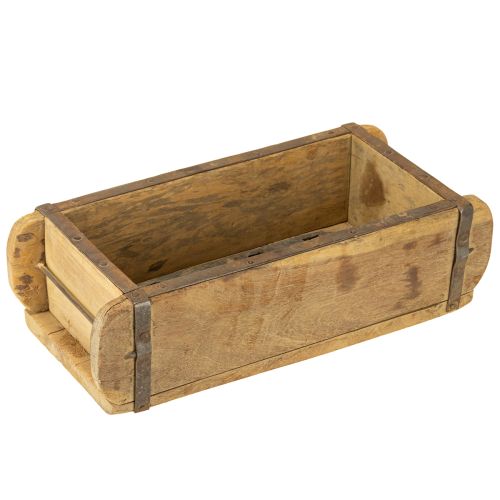 Floristik24 Holzdeko Vintage Ziegelform Braun, Rost 31×14,5cm H9cm