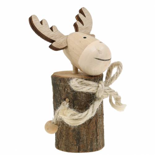 Floristik24 Weihnachtsdeko Elch Holz 12,5cm