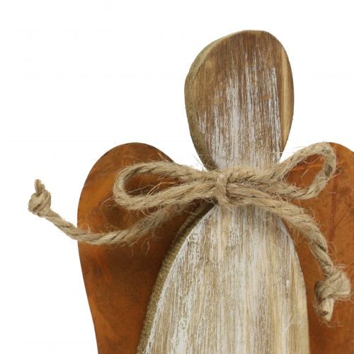 Floristik24 Holzfigur Engel Rost 28cm