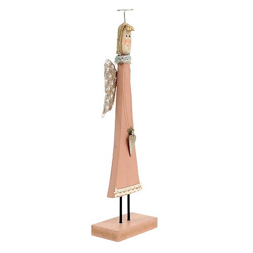 Floristik24 Holzfigur Engel rosa 26cm