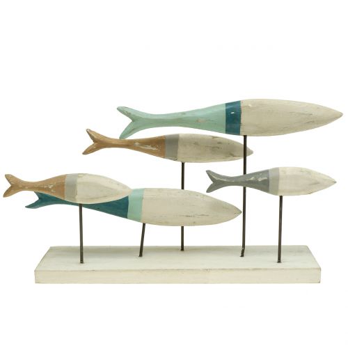Floristik24 Holzfische auf Standfuß 34cm x 16cm x 7,5cm