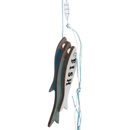 Holzhänger Fische Blau 36cm 4er-Set für maritime Dekoration | Floristik24.at