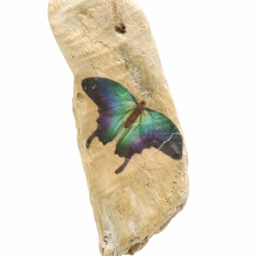 Anhänger Treibholz mit Schmetterling 8-13cm 36St