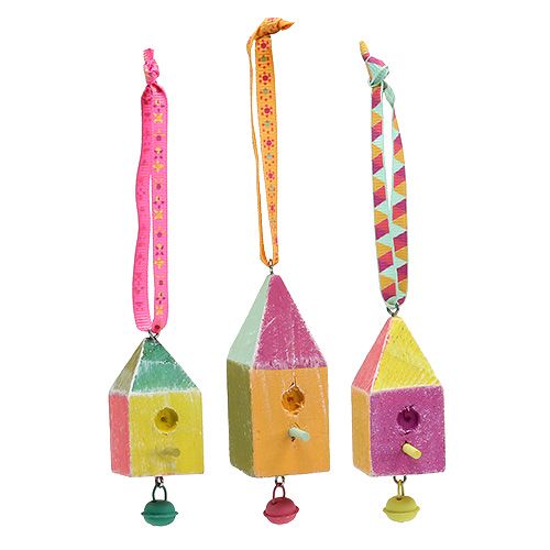 Holzhänger Vogelhaus 7x3x3cm bunt 6St | Floristik24.at