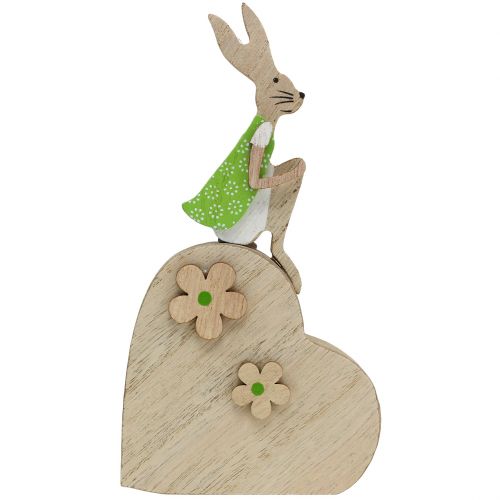 Floristik24 Holzhase auf Herz 16,5cm 4St