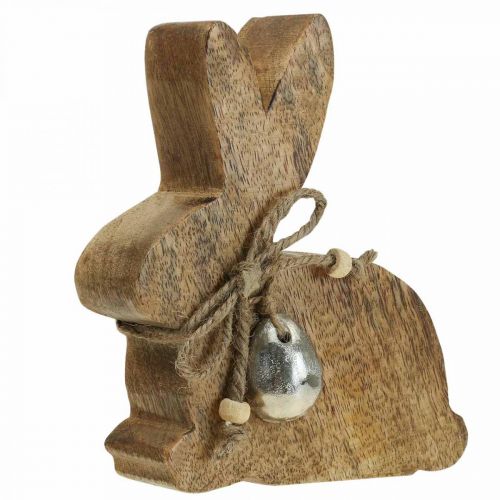 Floristik24 Holzhasen Deko Tischdeko Ostern Mangoholz 13×4×15cm