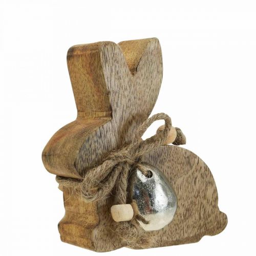 Floristik24 Holzhasen Deko Tischdeko Ostern Mangoholz 8,5×4×10cm