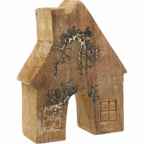 Floristik24 Holzhaus Deko Weihnachtshaus Holzhäuschen Deko Holzaufsteller H10cm