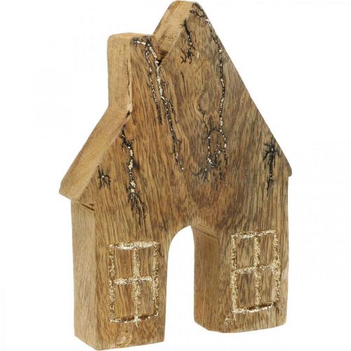 Floristik24 Holzhaus Deko Weihnachtshaus Holzhäuschen Deko Holzaufsteller H15cm