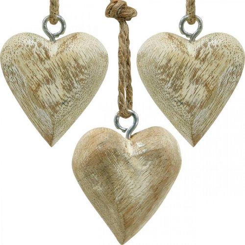 Floristik24 Holzherz Christbaumschmuck 4,5cm 36St