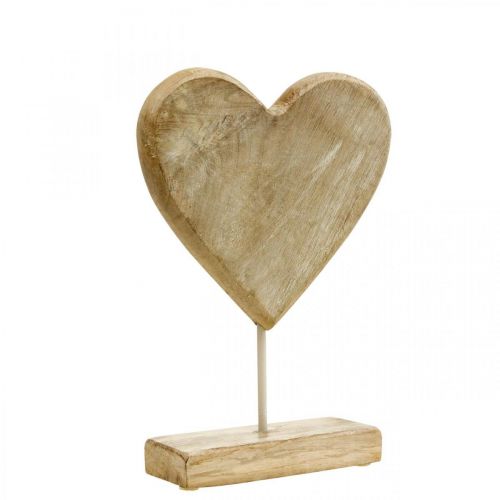 Holzherz Herz Deko Holz Metall Natur Landhausstil 20x6x28cm