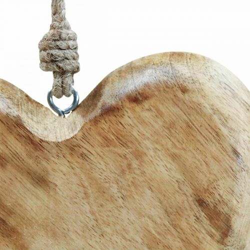 Floristik24 Holzherz, Herz zum Aufhängen, Herz aus Mangoholz 16×20cm