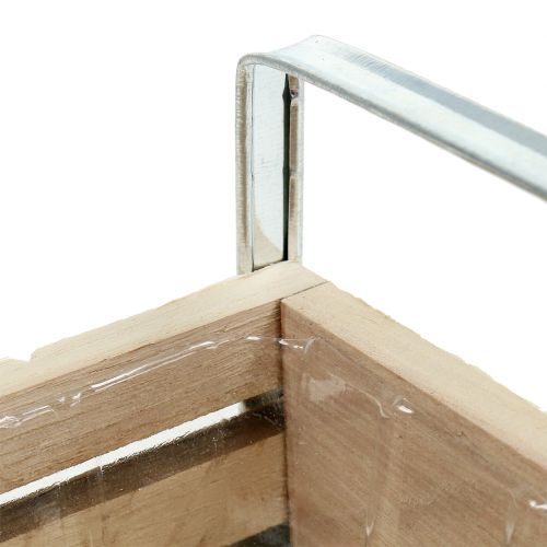 Floristik24 Holzkasten Natur 20cm x 9cm H6cm mit Griffen