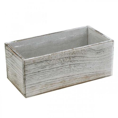 Pflanzkasten, Deko-Kiste, Übertopf, Holzgefäß L25cm