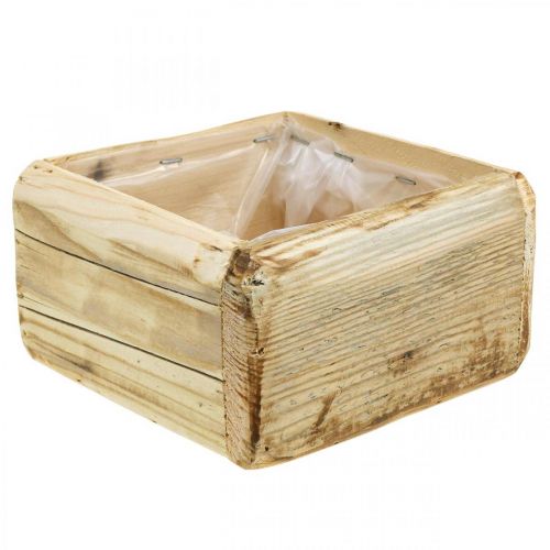 Artikel Pflanztopf Pflanzkasten Holz Blumentopf Natur 15,5×15,5cm