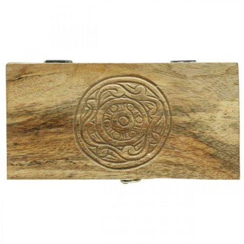 Floristik24 Holzkiste mit Deckel Schmuckschatulle Holzbox 21,5×11×8,5cm