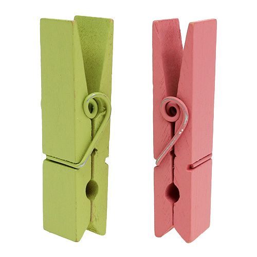 Floristik24 Holzklammern bunt 7,2cm 48 St