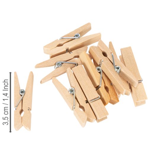 Holzklammern Mini 3,5 cm Natur 50 Stück für Dekoration und Bastelarbeiten | Floristik24.at