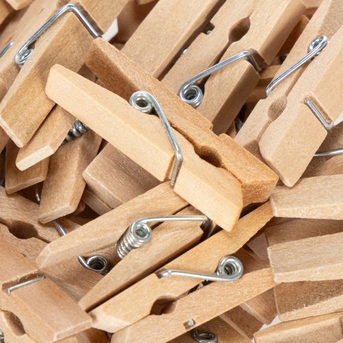Holzklammern Mini 3,5 cm Natur 50 Stück für Dekoration und Bastelarbeiten | Floristik24.at