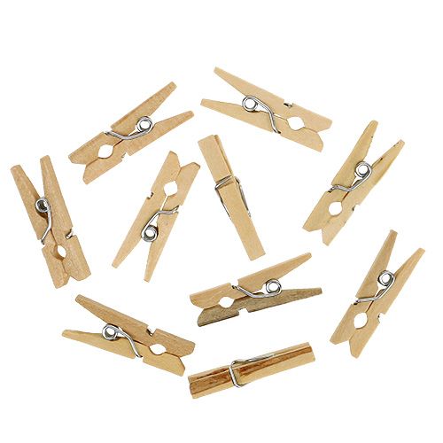 Floristik24 Holzklammern Natur 2,5cm 72 St