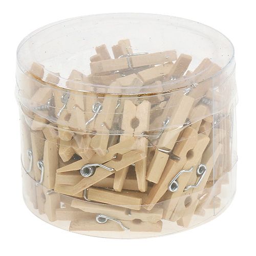 Floristik24 Holzklammern Natur 2,5cm 72 St