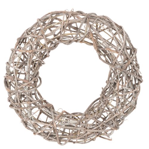 Holzkranz Natur Weiß Ø30cm H9,5cm Dekoration bestellen | Floristik24.at