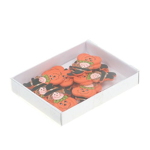 Floristik24 Holzkürbis zum Kleben 3,5cm Orange 18 St