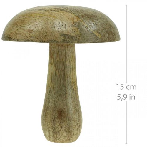 Floristik24 Holzpilz Natur, Gelb Holzdeko Herbst Deko Pilze 15×13cm