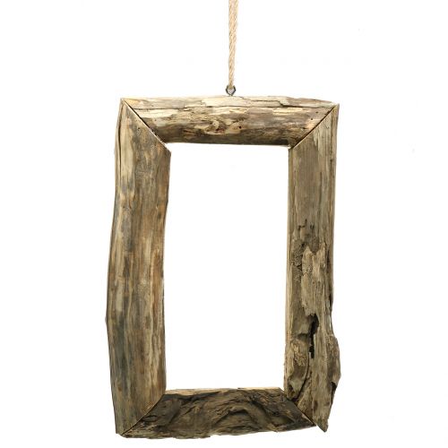 Floristik24 Holzrahmen Natur zum Hängen 46cm x 30cm