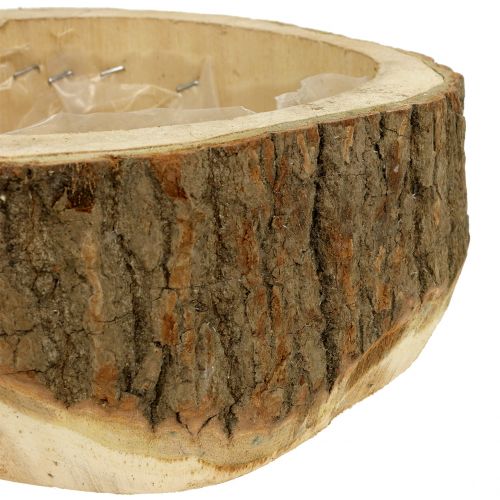 Floristik24 Pflanzschale aus Holz Natur Ø24cm