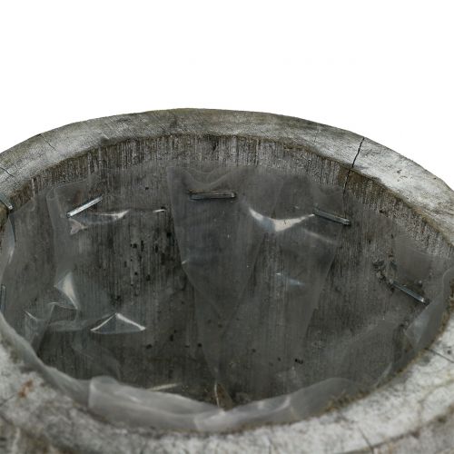 Floristik24 Holztopf zum Bepflanzen Weiß gewaschen Ø14cm