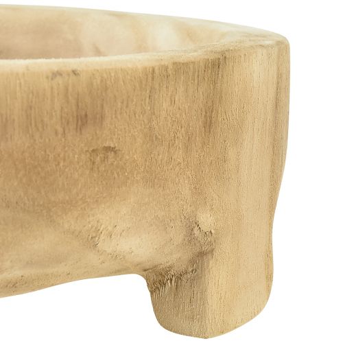 Floristik24 Dekoschale Holz mit Füßen Holzschale Paulownia Ø36cm