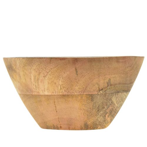 Floristik24 Holzschale Mangoholz Motiv Zitronen Oliven Ø13,5cm H7cm