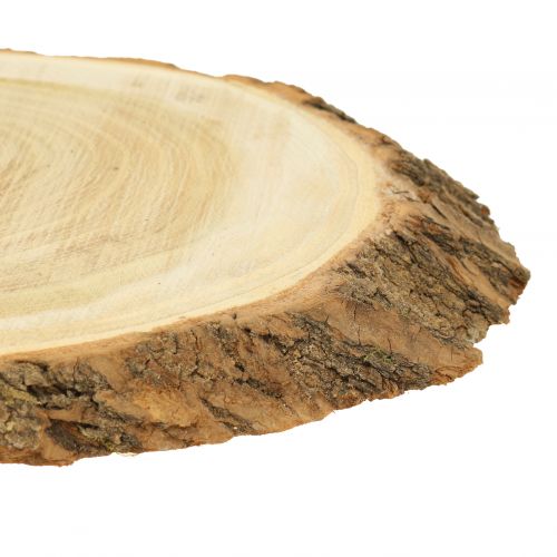 Floristik24 Holzscheiben oval Natur 20cm - 23cm 3 St