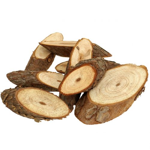 Floristik24 Holzscheiben oval Natur 500g