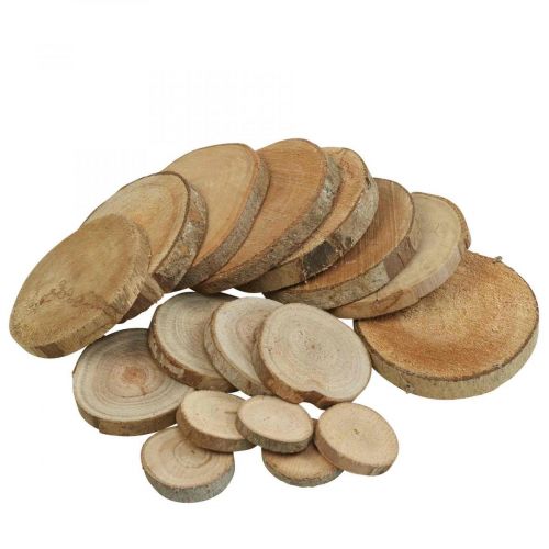 Floristik24 Holzscheiben 3,5cm - 9cm Natur 300g