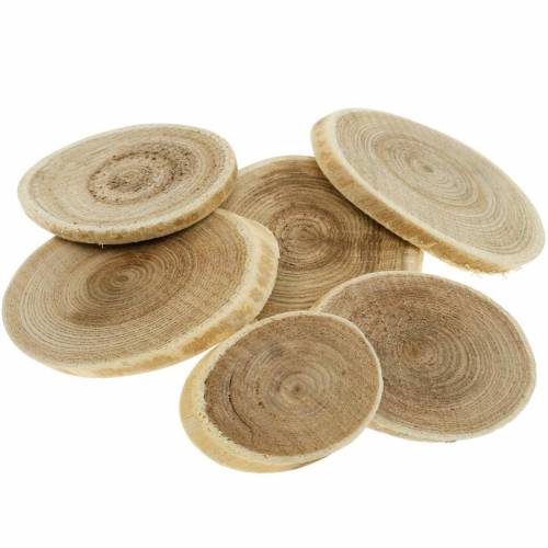 Floristik24 Deko Holzscheiben oval Natur Scheibe Ø4-7cm Holzdeko 400g