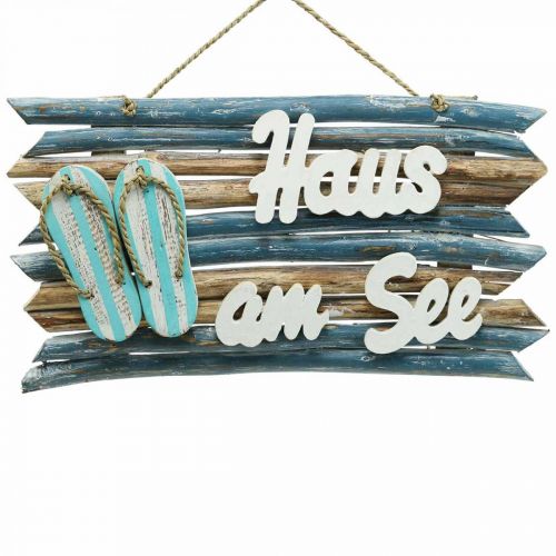 Floristik24 Holzschild “Haus am See“ Maritime Hängedeko 46×5×27cm