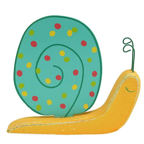 Floristik24 Holzschnecke 10,5 x 9cm bunt 6St