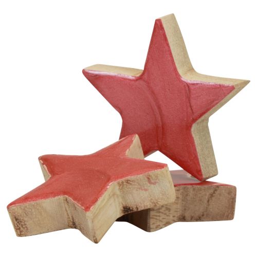 Holzsterne Deko Weihnachtsdeko Sterne Pink Glanz Ø5cm 8St