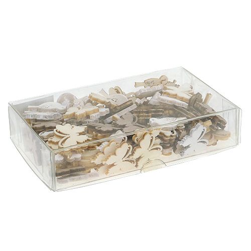 Floristik24 Holzstreu Deko sort. 2cm Natur 144St