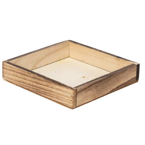 Holztablett rustikales Design perfekt für Zuhause oder Büro Dekoration 15cm 4St