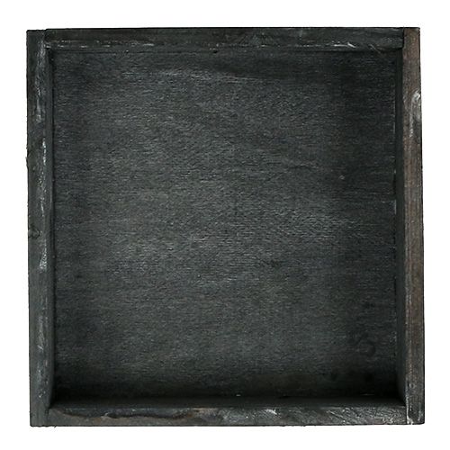 Artikel Holztablett Grau 14cm x 14cm x 3cm