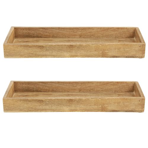 Artikel Holztablett Rechteckig Deko Tablett Holz 39×15,5×4cm 2St