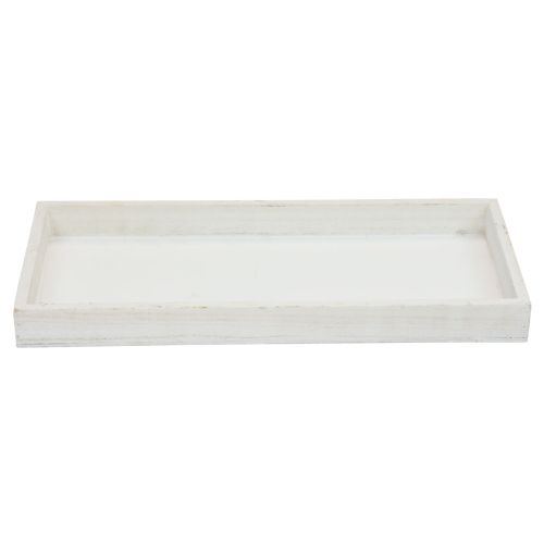 Floristik24 Holztablett Weiß Deko Tablett Shabby Chic Holz 35×15×3cm
