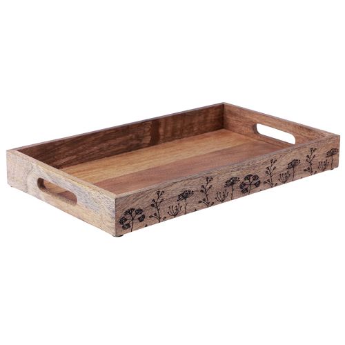 Artikel Holztablett Deko Tablett Mangoholz Natur 43x26x5cm