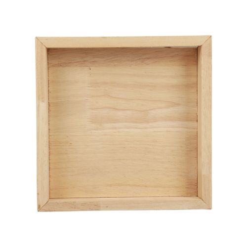 Artikel Holztablett Deko Tablett Holz Quadratisch Natur 20×20×3,5cm