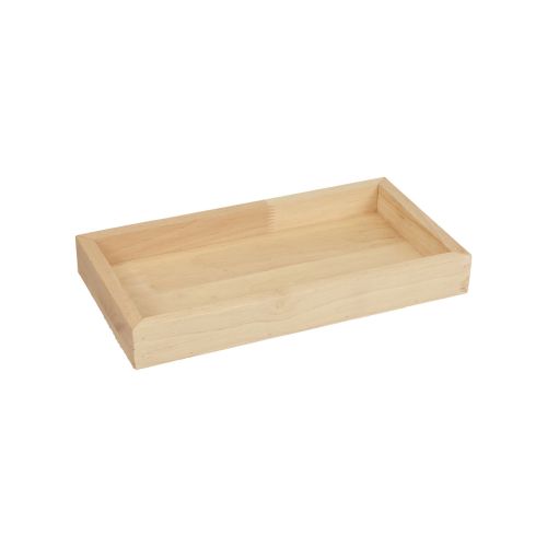 Floristik24 Holztablett Deko Tablett Holz Rechteckig Natur 28×15×3,5cm