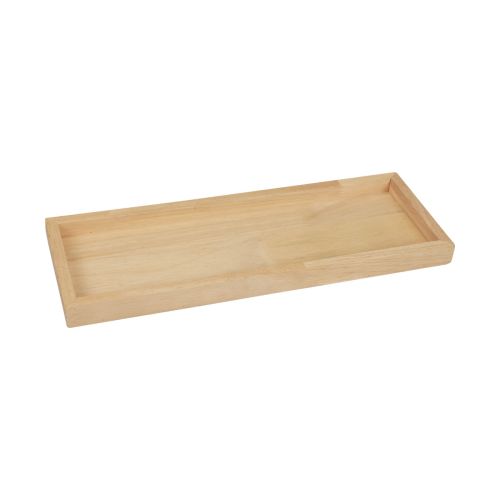 Holztablett Deko Tablett Holz Rechteckig Natur 40×14×2,5cm